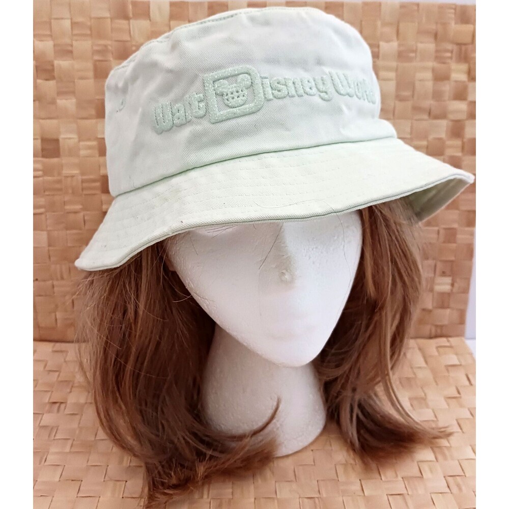 Disney Parks Spirit Jersey Canvas Bucket Hat Walt Disney World Lt Pastel Green